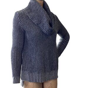 Joie Oversize Ribbed Knit Cowl Neck Sweater Sz XS Gray #13K
